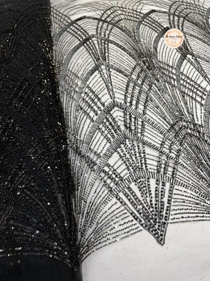 Imported Net Heavy All Over Tone To Tone Cutdana, Beads, Sequin, Moti Hand Work …