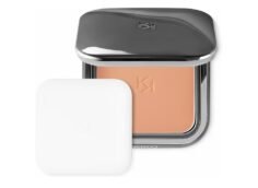 Poudre compacte au fini mat naturel, enrichie en vitamine E et huile d’argan aux…