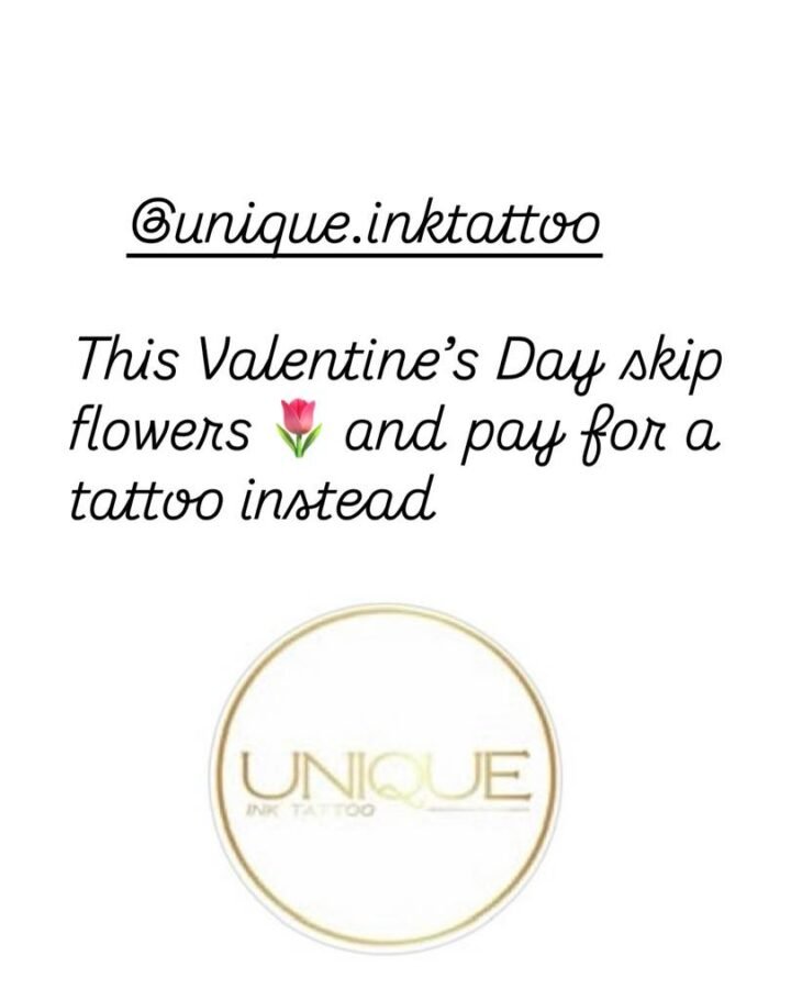 This Valentine’s Day skip flowers and pay for a tattoo instead ! 
Who’s with me …