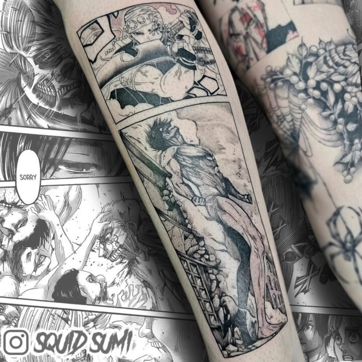 UZUI X EREN • 宇髄 • エレン

Demon Slayer Tengen Uzui and Attack on Titan Eren panels…