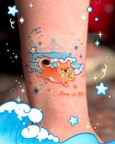 소라와 부산…

뒤에 보이는건 광안대교인데요
매일 광안리 바닷가를 산책하는 럭키 강아지라서
그 점이 잘 보이도록 같이 표현했습니다
.
.
….