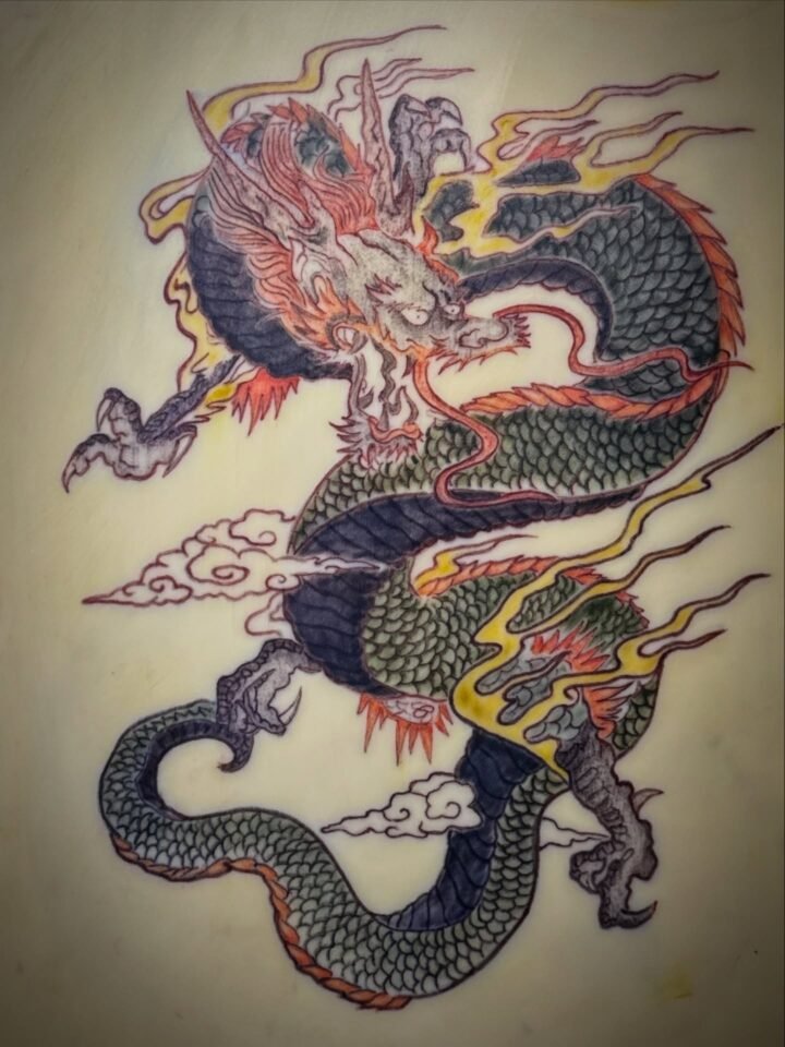 Dragon tattoo is timeless, just like our imagination of it. There is always room…