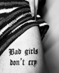 #tattoo #badgirlsdontcry #ink #lettalinetattoo…