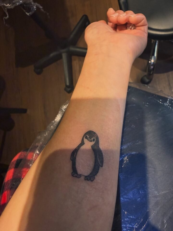 A penguin form a little drawing 
#tattoo #begginertattooartist…