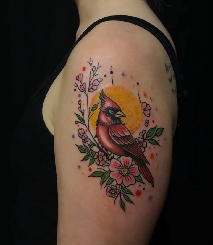 Cardinal – Memorial tattoo

#cardinaltattoo #connecticut #neotraditionaltattoos …