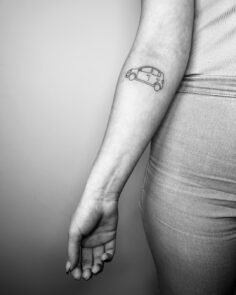 #tattoo #cartattoo #minimaltattoo #lettalinetattoo…