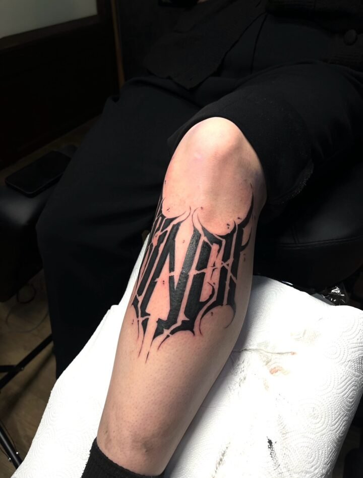 – Princip – Custom dark Lettering 
.
#tattoo #tx5…