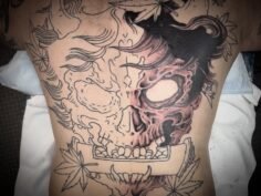 2nd half of the half, of my brothers back piece I’m working on! Thanks @lilwally…
