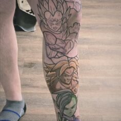 Been working on a leg tattoo and im blow away with the work! #dragonballzvilains…