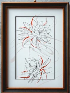 月下美人のフラッシュです。
#タトゥー #フラッシュ #tattoo…