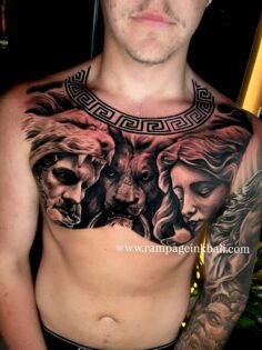 Done full chest . 
DM US FOR BOOKING
 FAMOUS ARTISTS 
CUSTOM DESIGNS 
SPONSORED …