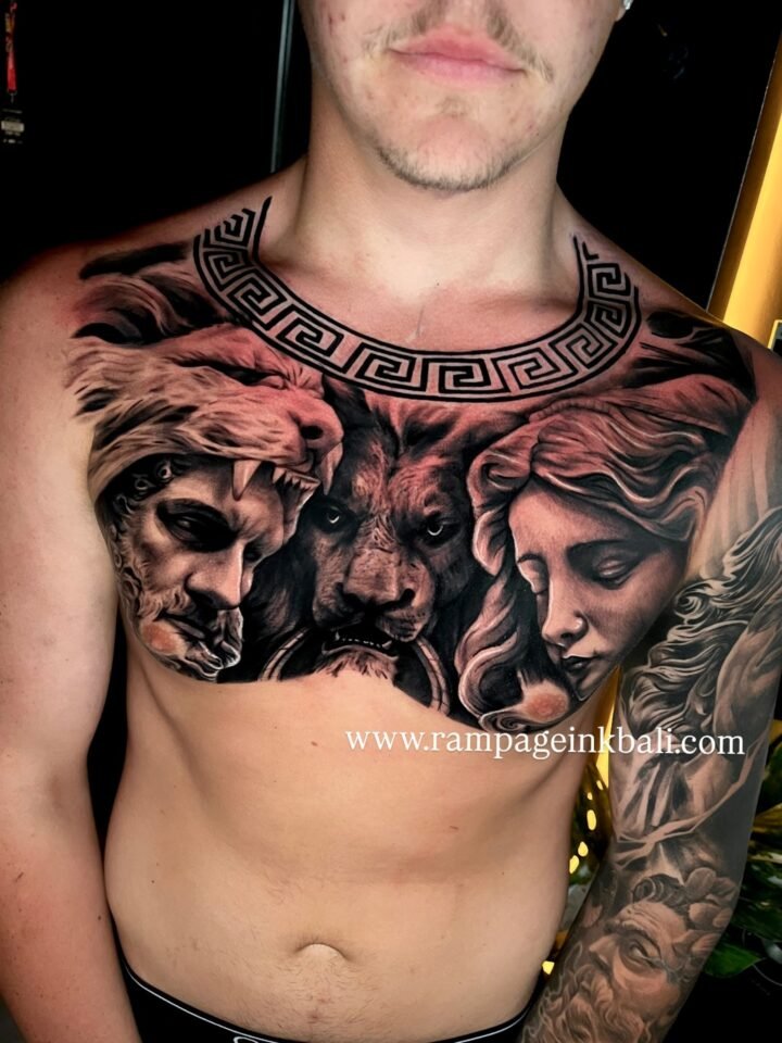 Done full chest . 
DM US FOR BOOKING
 FAMOUS ARTISTS 
CUSTOM DESIGNS 
SPONSORED …