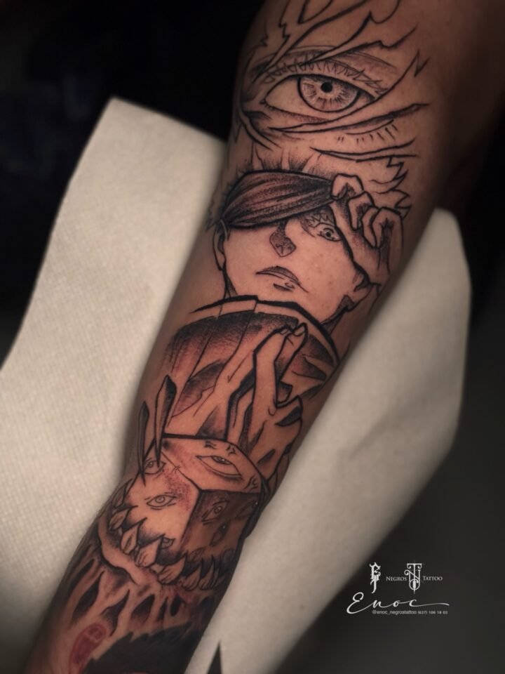 Satoru Gojō  .
@enoc_negrostattoo (637) 106 18 03
. 

@negros_tattoo
#negrostatt…