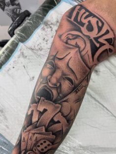 Another 4 hour  session #tattoo #chicano #fyp #trending #tattoos…