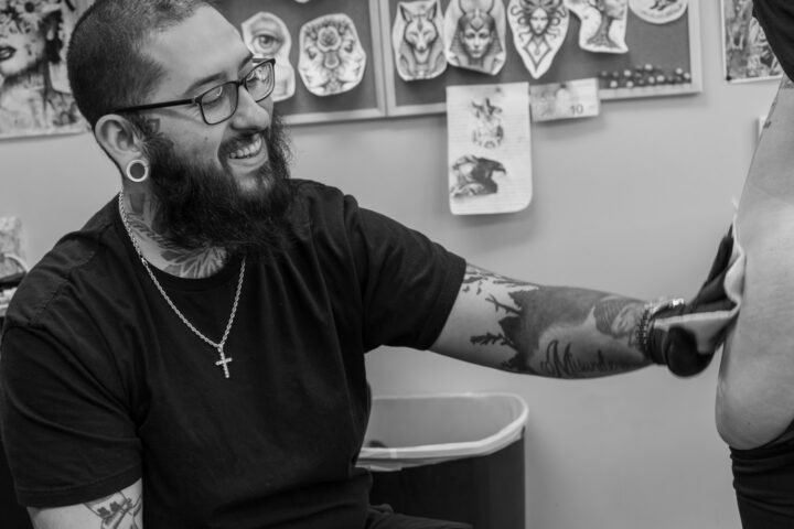 The Tattoo Artist 
@inkerawojo 
.
.
.
.
#photographer #photoshoot #wisconsinphot…