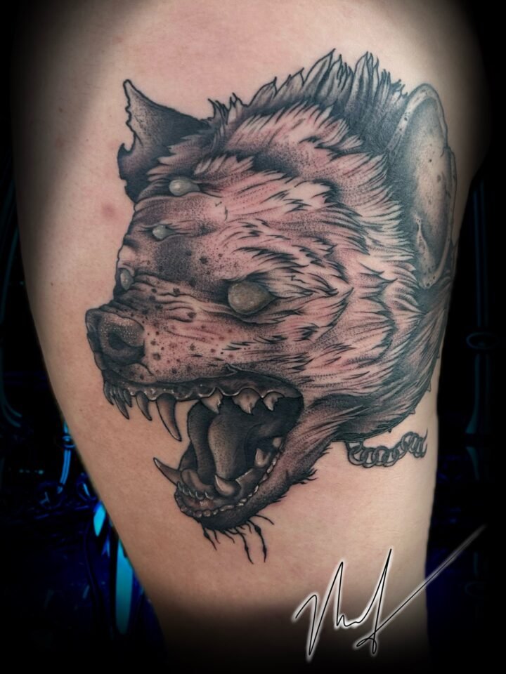 I did this hyena a few years back. I need to do another, this was so much fun. 
…