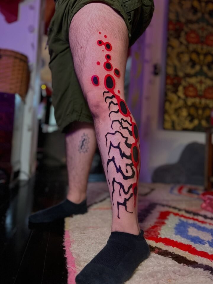 my symbiote concept in the flesh!!!!!!!!! one session for the arm and one sessio…