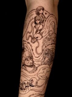 Spirited Away half sleeve project

FIRST SESSION

Made my own illustration and f…