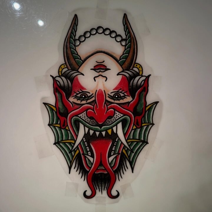 Drew up this traditional demon girl I would love to tattoo
Dm to claim 

#tattoo…