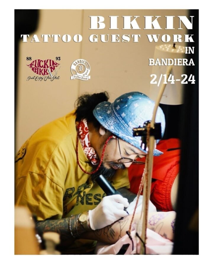 BANDIERA 15周年を彩ってくれる
今年一発目のイベントはこちらから。

BIKKIN TATTOO GUEST WORK
@bikkin1982 

2…