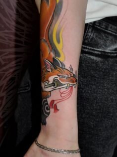 Сделали лиса для Анастасии, и заодно отфоткал татуировку, которую делали год наз…