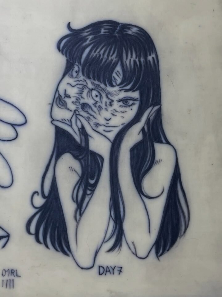 Day7 ชาเลนจ์ตัวเองก่อน เส้นยังไม่นิ่ง ยังวาดซ้ำ2รอบ มันควรวาดแล้วได้เลยในรอบแรก …