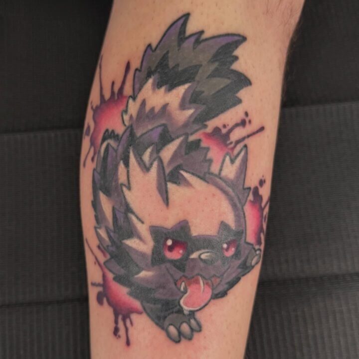 Another Pokemon down! This #zigzagoon has healed black and lines and fresh color…
