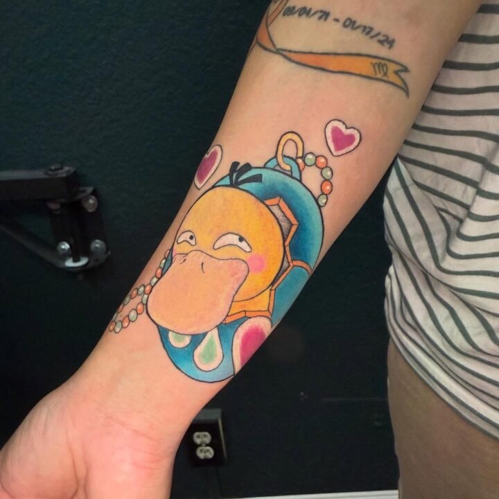 I love a little sassy Psyduck #psyduck #psyducktattoo #pokemon #tattoo #riversid…