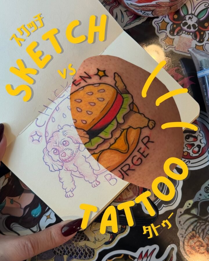 sketch vs tattoo
Todas desenhadas do 0 com mt carinho 

Orçamentos e agendamento…