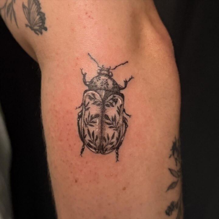 So in love with how this #porcelain #beetletattoo turned out. Thank you @analuci…