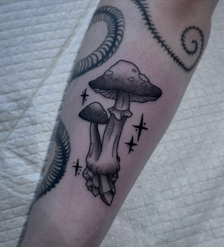 One of the mushroom designs from my recent flash sheet, thank you @eithneeee 

D…