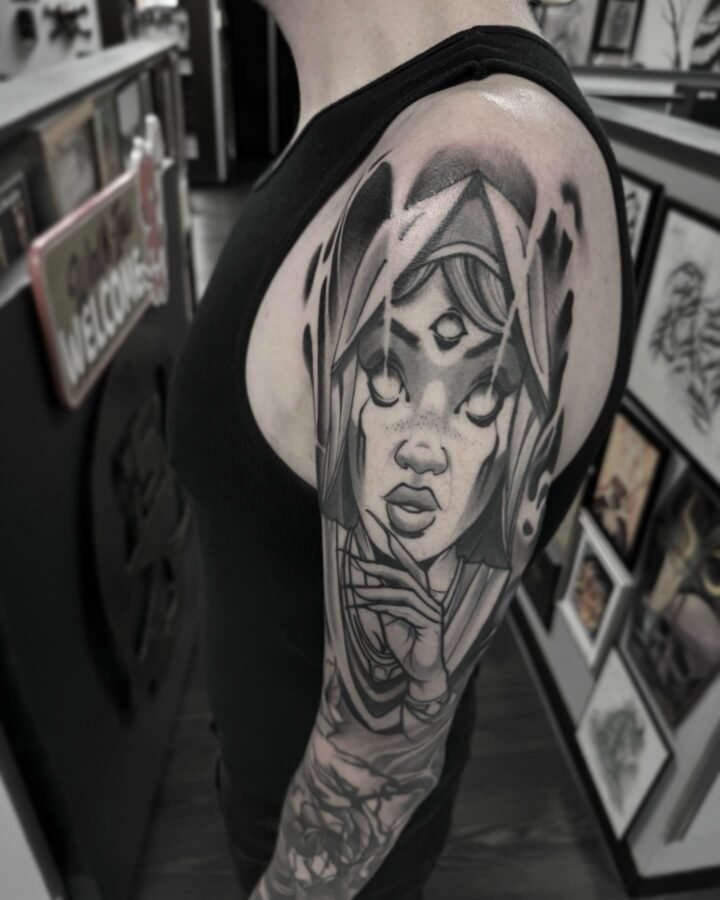 WITCHY WOMAN  @asifitmatterspodcast @_hellasad 
#tattoo #tattooist #fypageシ゚…