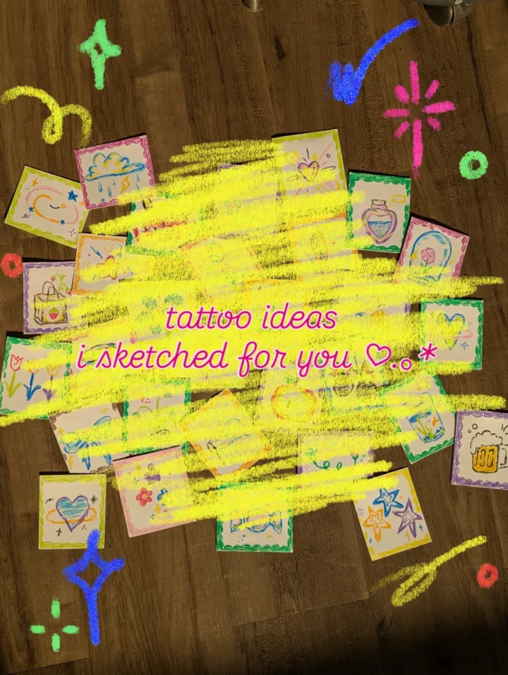 tattoo ideas i sketched for you! 

～ ✧⁠*⁠。each design starts @ 2.5k
～｡⁠☆∘⁠˚ avai…