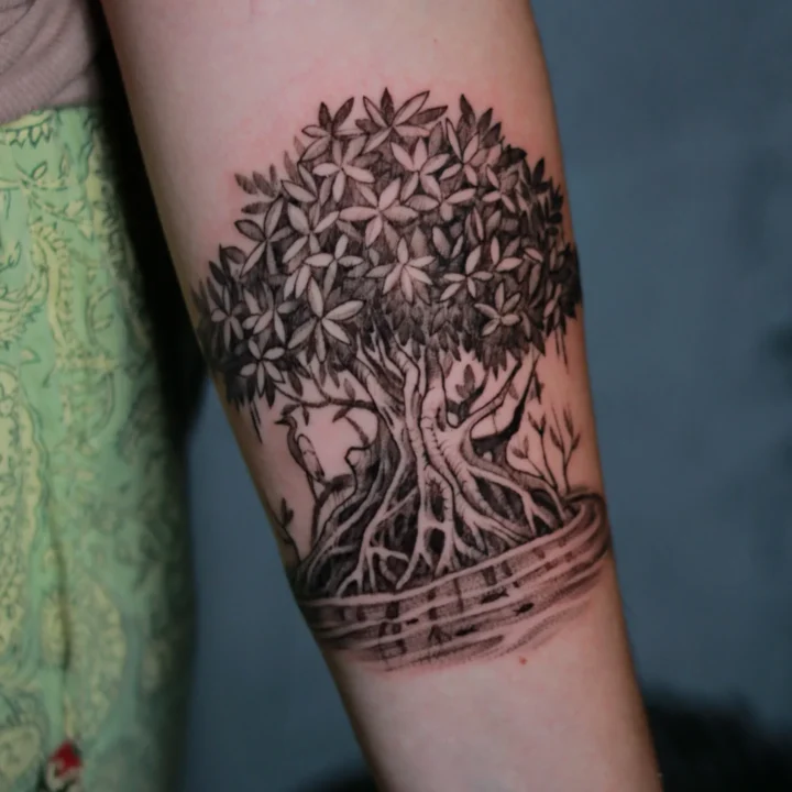 Mangrove roots inked for Jenelle…a quiet piece of the calm she loves, carried …