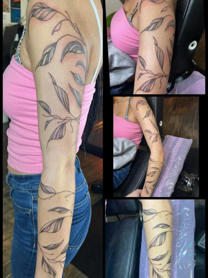 Fine line vine for Isabella tonight by @bad.ash.tats! #deadcrowcollective #badas…