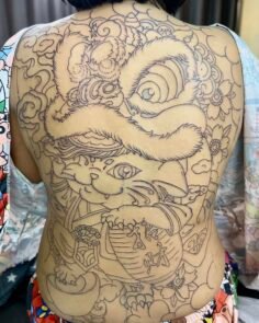 แมวน้อยลายยอดนิยม เอาเส้นไปก่อน สัก2ปีค่อยมากลงสี น้องไม่ใช้ยาชา อย่างอึด
ขอบคุณ…