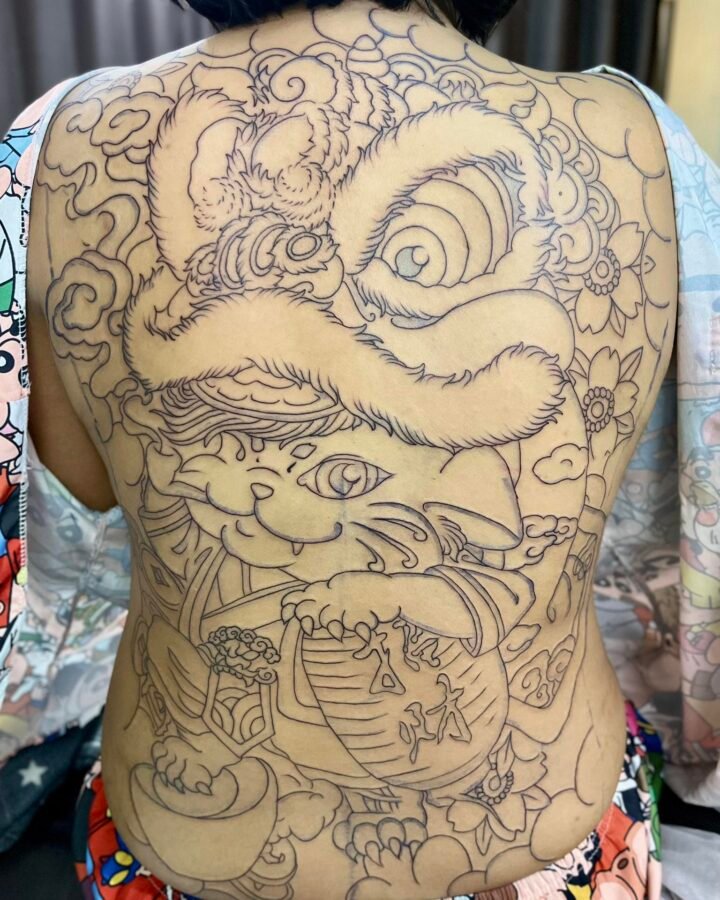 แมวน้อยลายยอดนิยม เอาเส้นไปก่อน สัก2ปีค่อยมากลงสี น้องไม่ใช้ยาชา อย่างอึด
ขอบคุณ…