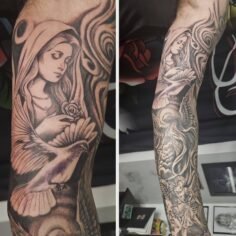 Bicep fill in to finish off sleeve. Stay tuned for more pics   done by Pete @Pet…