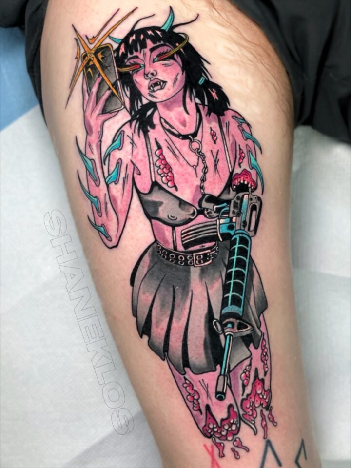 MUTATED E-GIRL  Done at @crescentcitytattoo Evansville, IN. Booking via site….