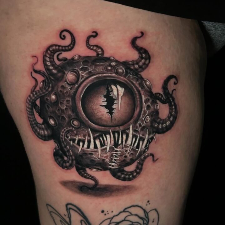 … I see you  #monstertattoo #tattoo #brainmonster #creepytattoo #creature…