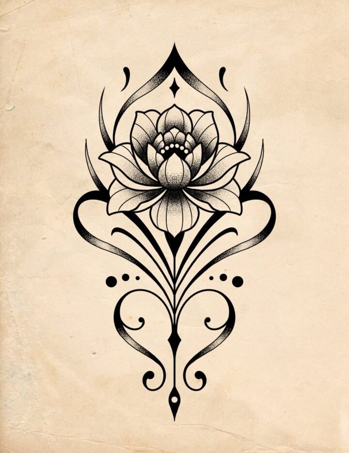 New design hot off the press! Available to tattoo… would look great on a thigh, …