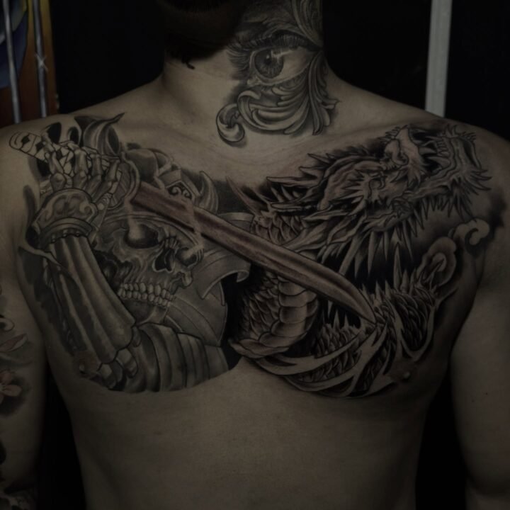 Mais uma arte  braba. 
Fechamento de peito. 
.
.
.
#tattoo #tattoos #tattooed #t…