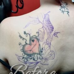 Before and cover up tattoo by Thor! Stop by the shop, call 480-987-4728 or shoot…