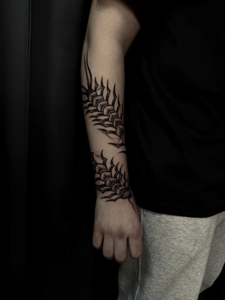 Тату «Сколопендра» выглядит устрашающе, но всегда эффектно. 

А какое ощущение в…