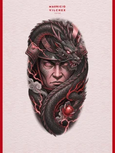 Descubre ideas épicas de tatuajes de samuráis: desde máscaras Oni y dragones has…